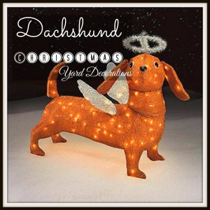 Dachshund Christmas Yard Decoration